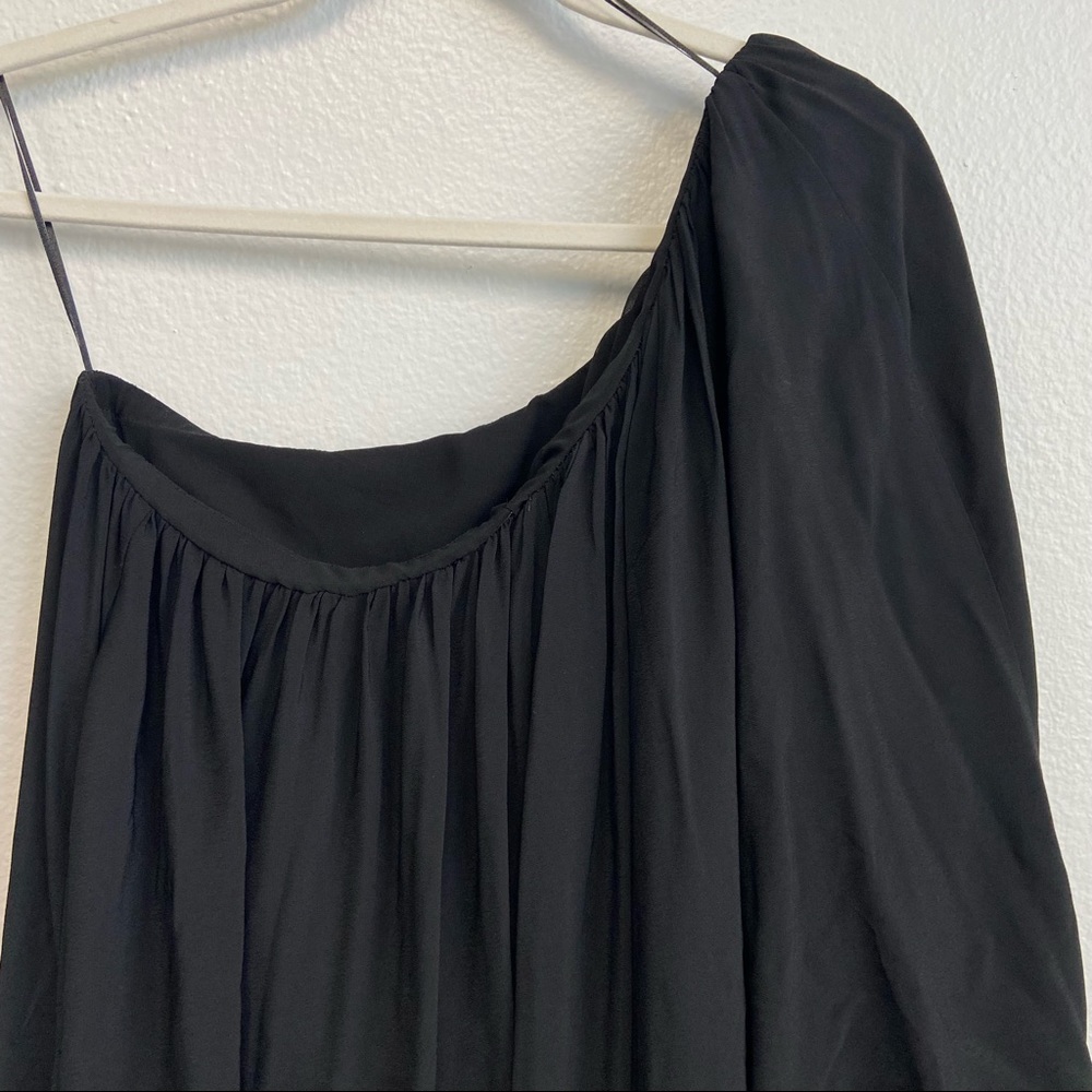 Zara Asymmetrical One Sleeve Flowy Blouse Size XL - Picture 6 of 16